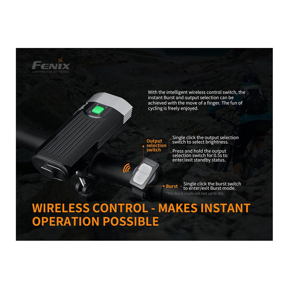 Fenix BC30 V2.0 MTB Bike Light - 2200 Lumen Wireless Remote