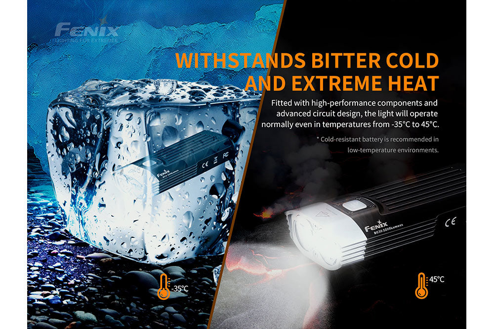 Fenix BC30 V2.0 MTB Bike Light - 2200 Lumen Wireless Remote