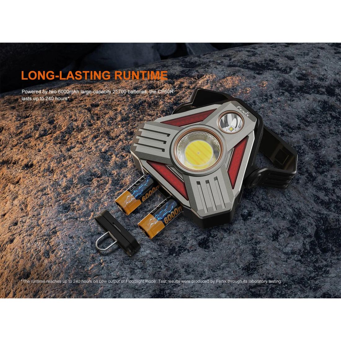 Fenix CP50R camping lantern with two 21700 batteries for long runtime