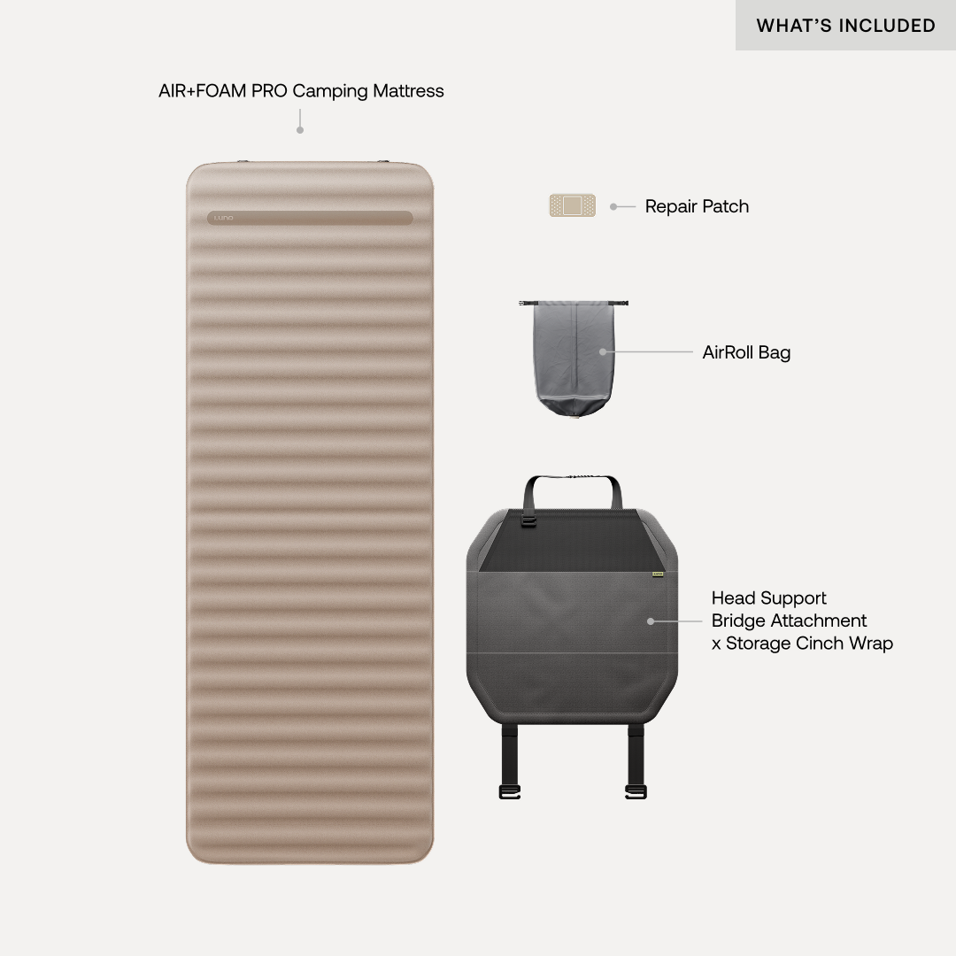 Luno AIR+FOAM Pro Camping Mattress | 72 in