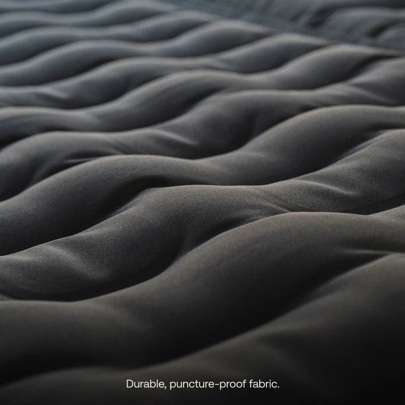 Close-up of durable, puncture-proof fabric with wavy pattern