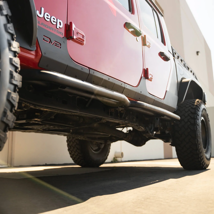 DV8 Offroad OE Plus Side Steps for Jeep Gladiator JT 2020-2026 - Textured Black