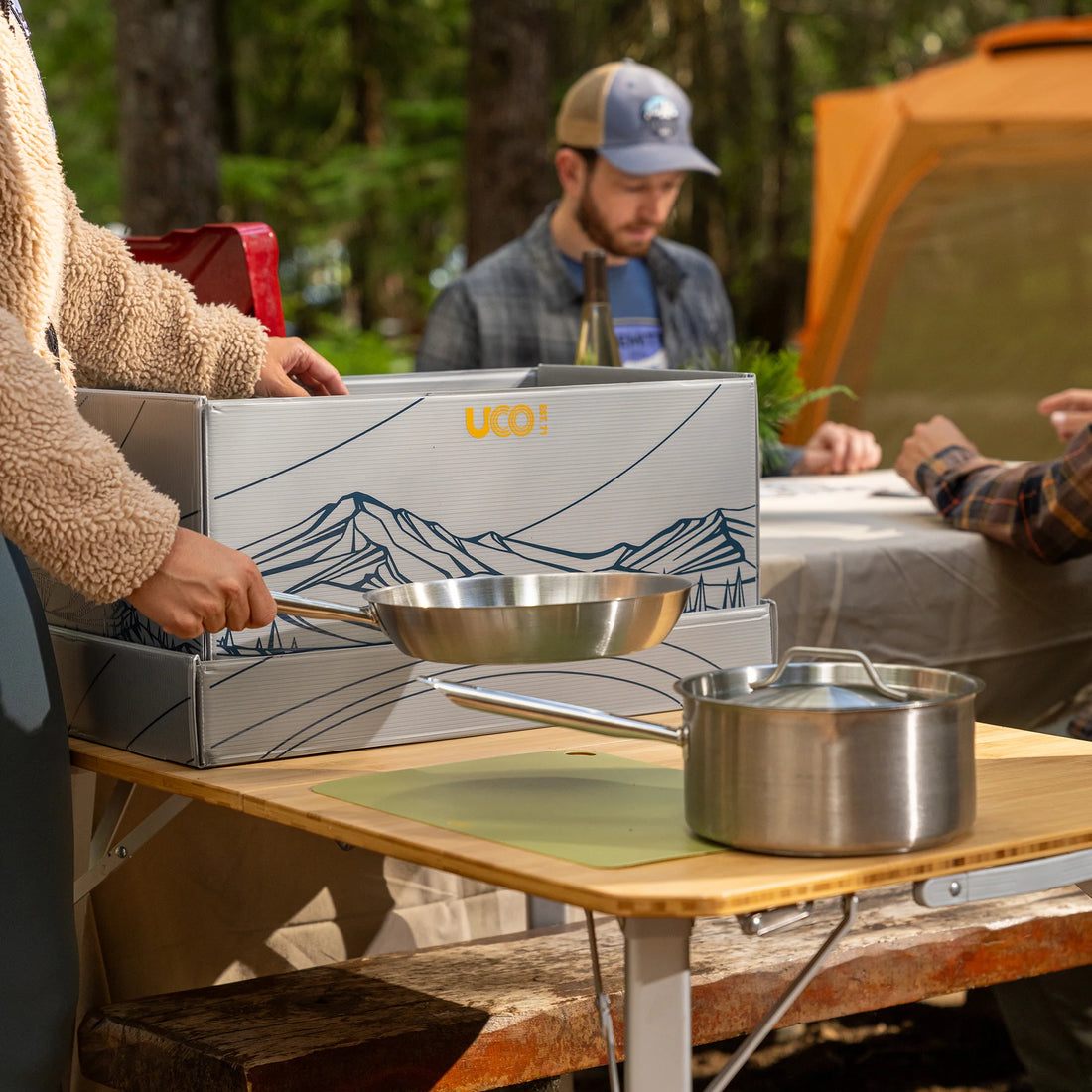 Camp Kitchen Set - 47-Piece All-in-One Camping Cookware Set & Cooking Kit for 2-4 People