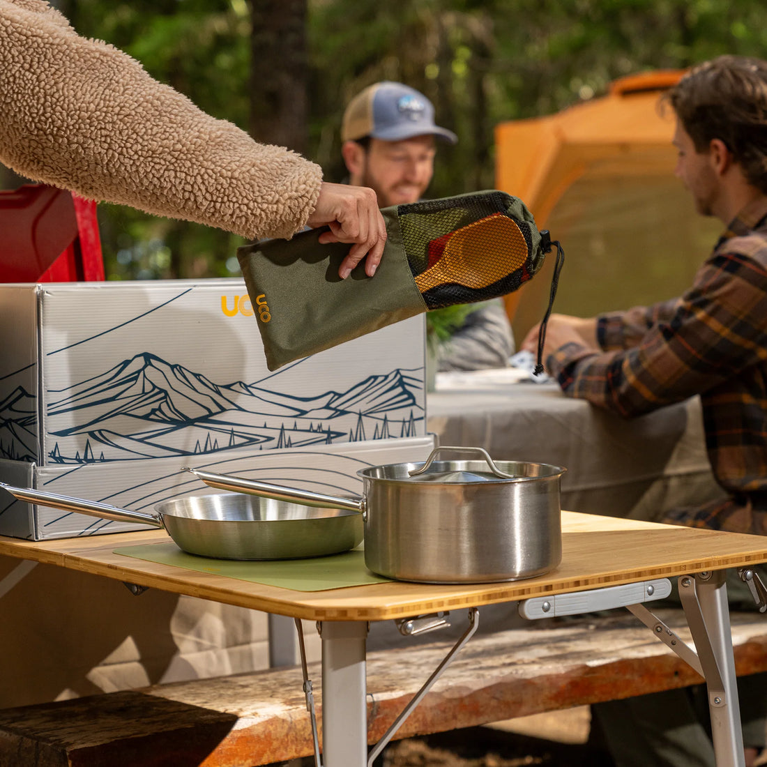 Camp Kitchen Set - 47-Piece All-in-One Camping Cookware Set & Cooking Kit for 2-4 People