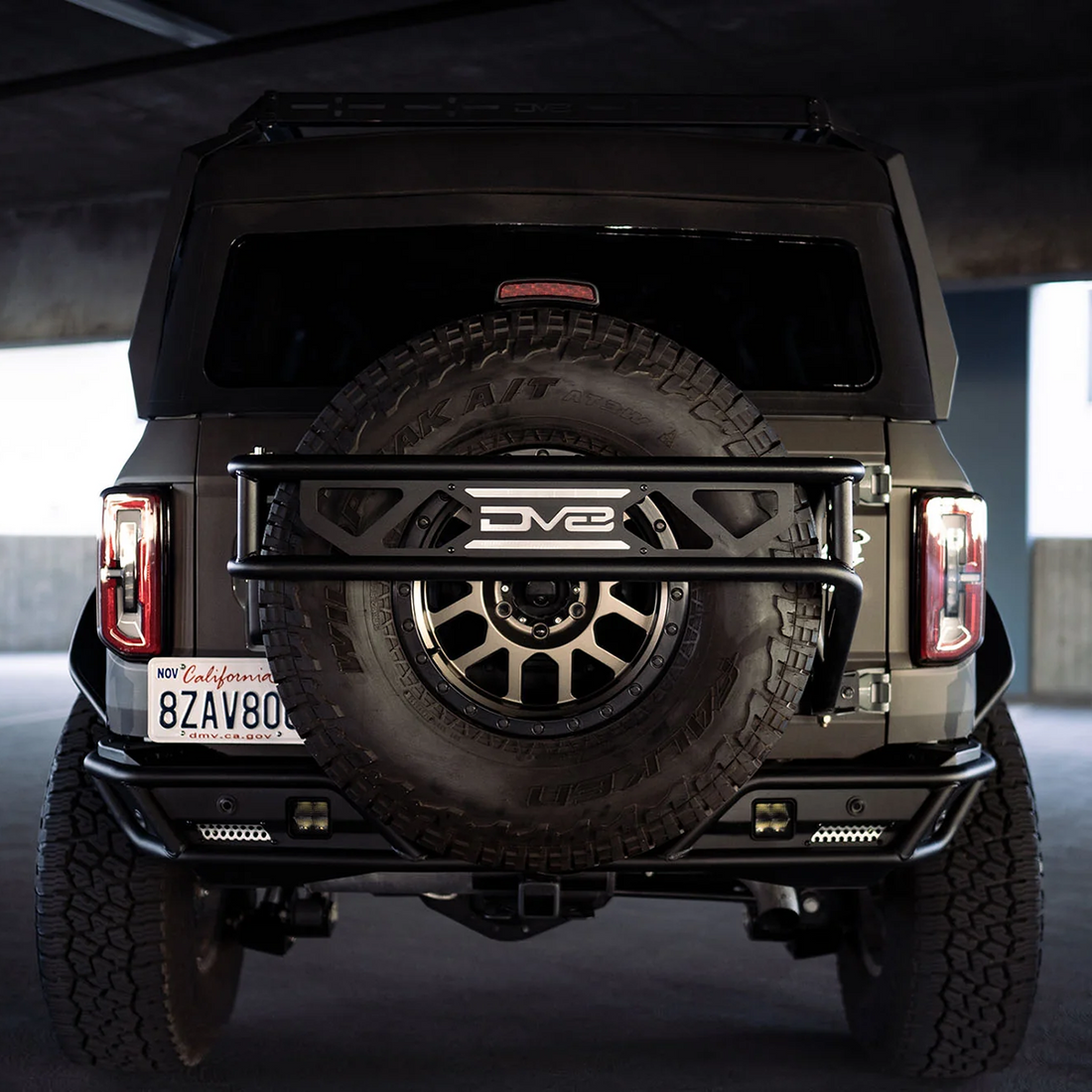 DV8 Offroad 6th Gen Ford Bronco Spare Tire Guard - Tailgate Reinforcement