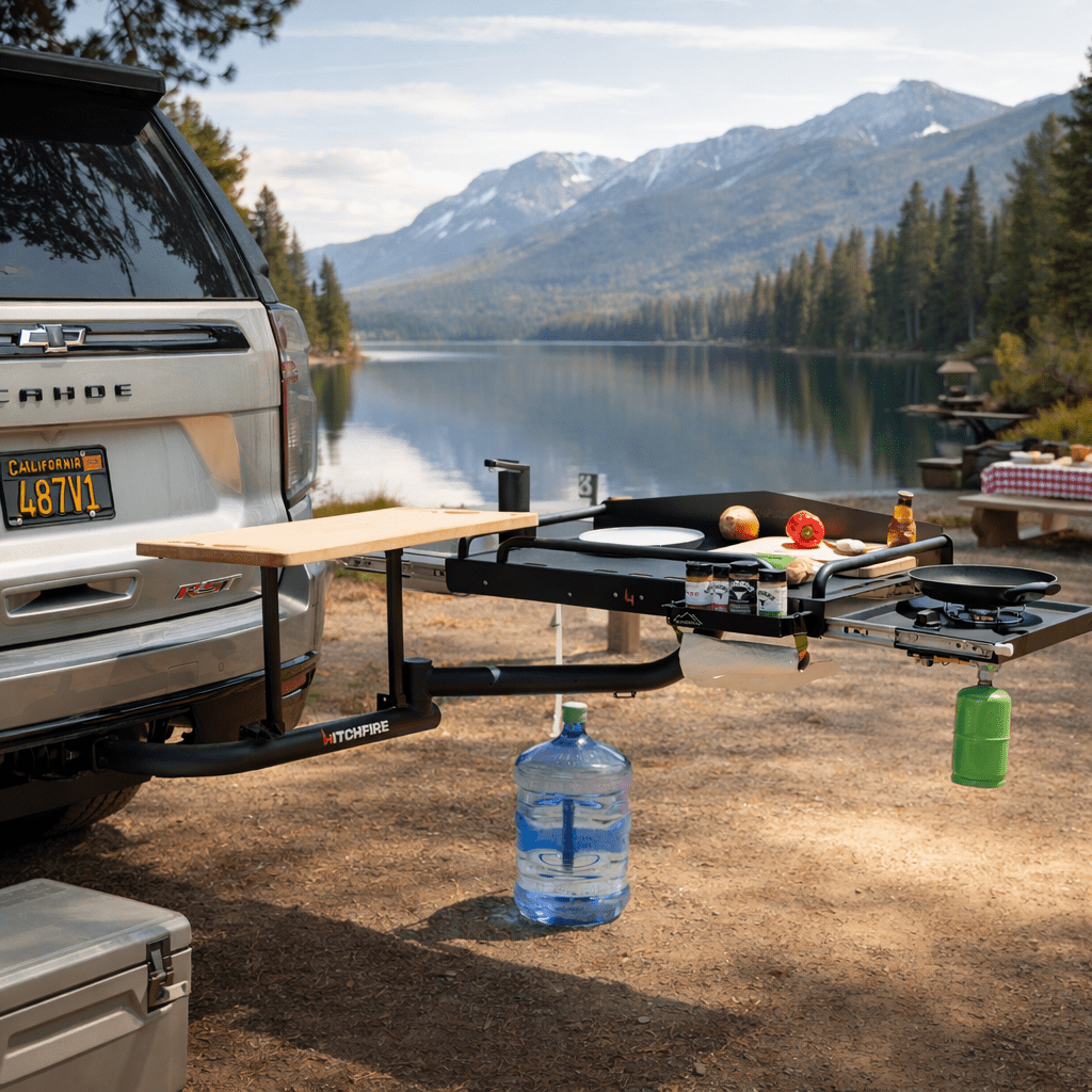 Hitchfire Cook Station Hitch Mounted Kitchen Platform
