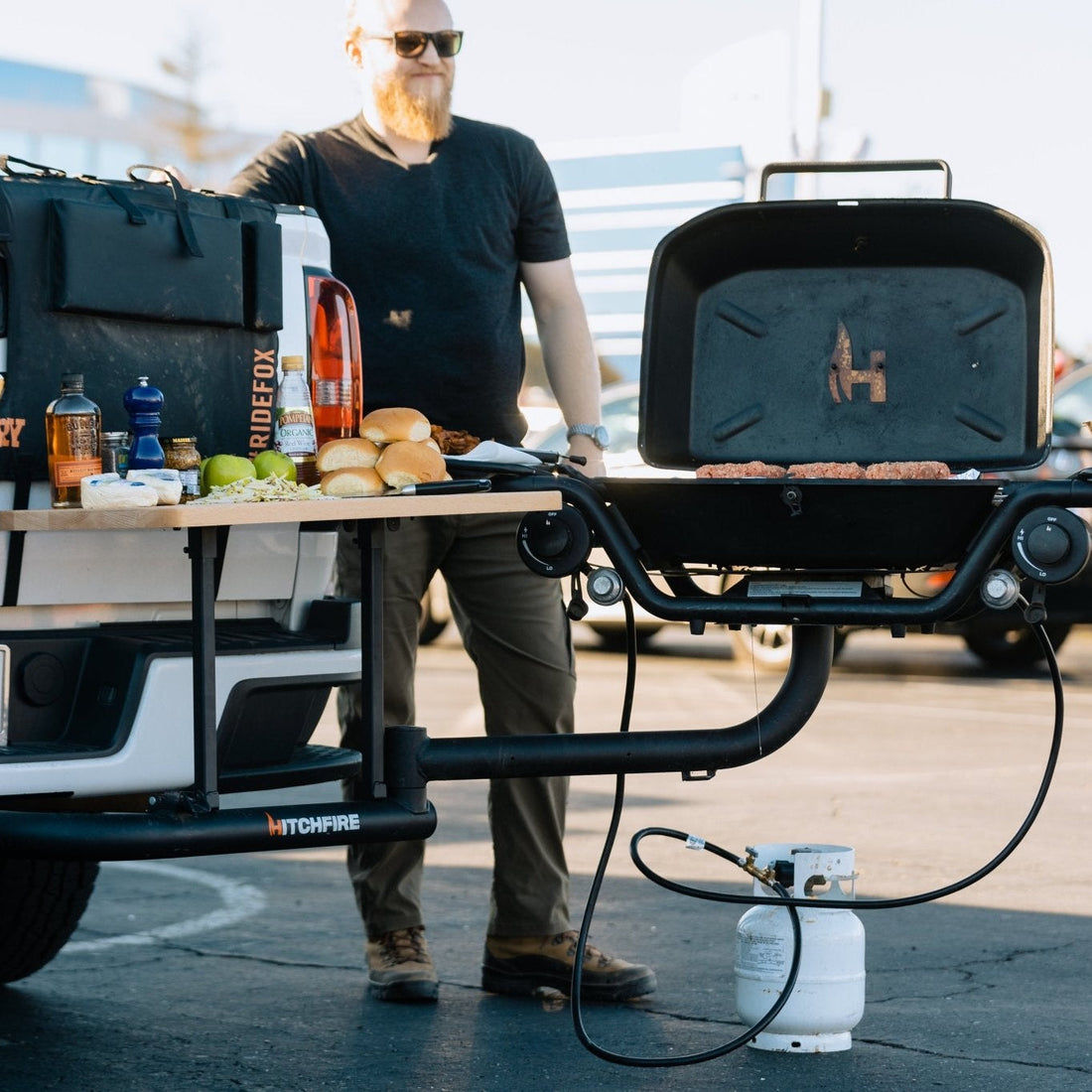 Hitchfire F-20 Hitch Mounted Propane Grill with Swing Arm