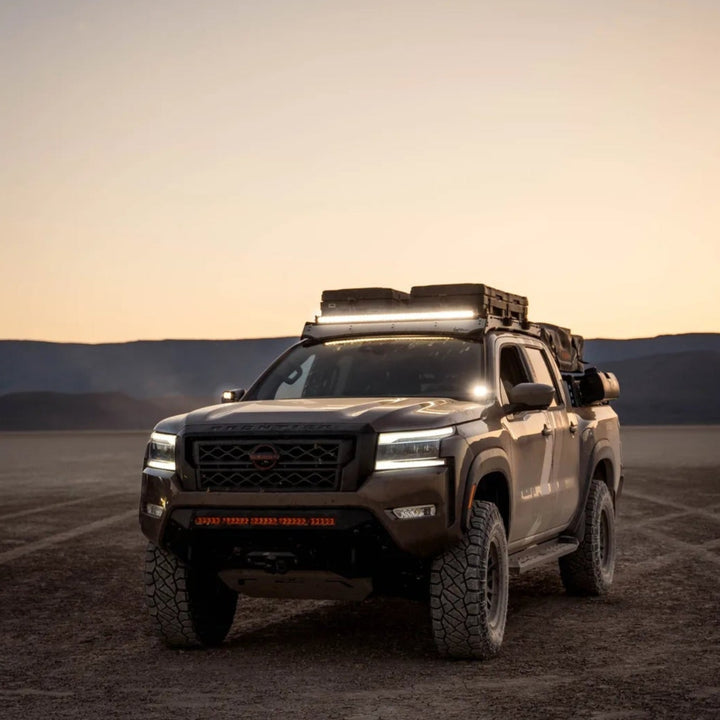 Nissan Frontier with CBI Covert front armor lifestyle, bull bar add-on family