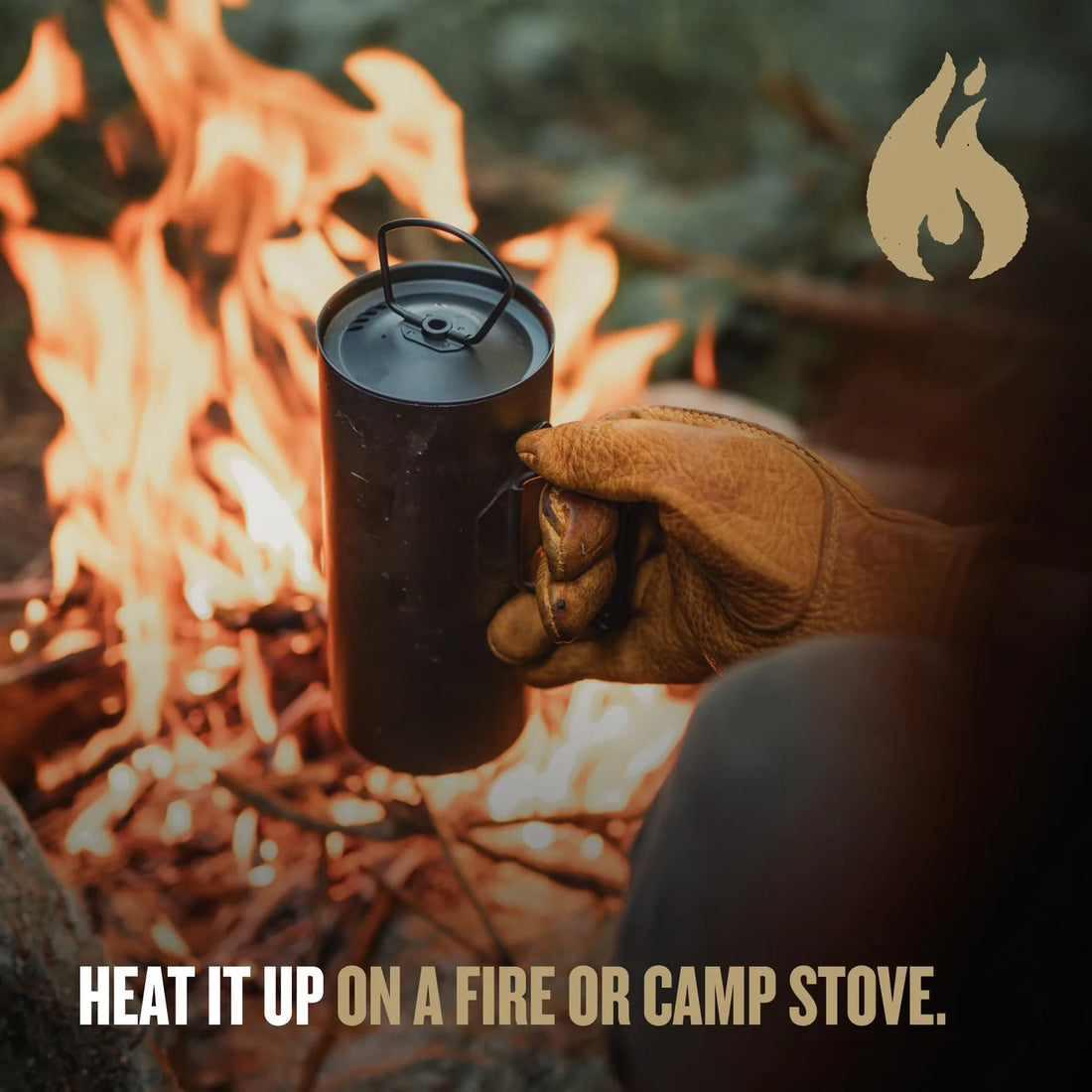 GeoPress Ti Black Edition cup heating water