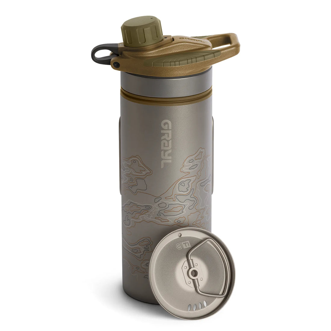 GRAYL 24oz GeoPress Ti Purifier in Coyote Brown