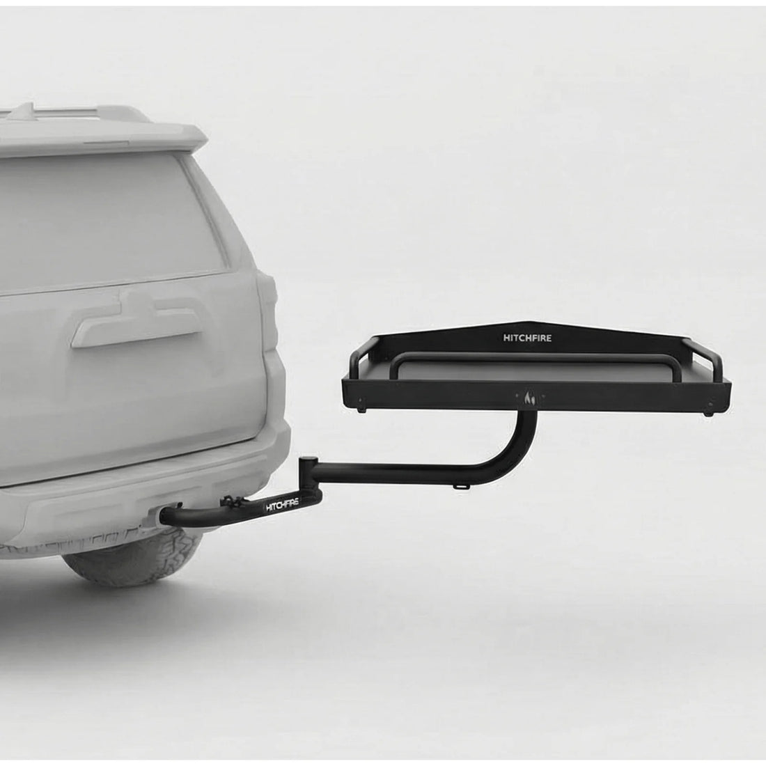 HitchFire Ledge XL swing-out cargo platform on a 2 inch hitch, view 2
