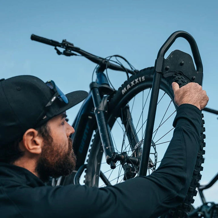 Front Runner Pro Bike Carrier installed and in use