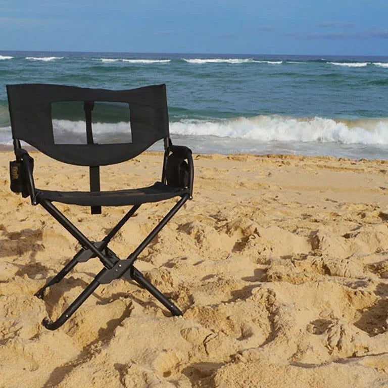 Front Runner Expander camping chair set up on a beach