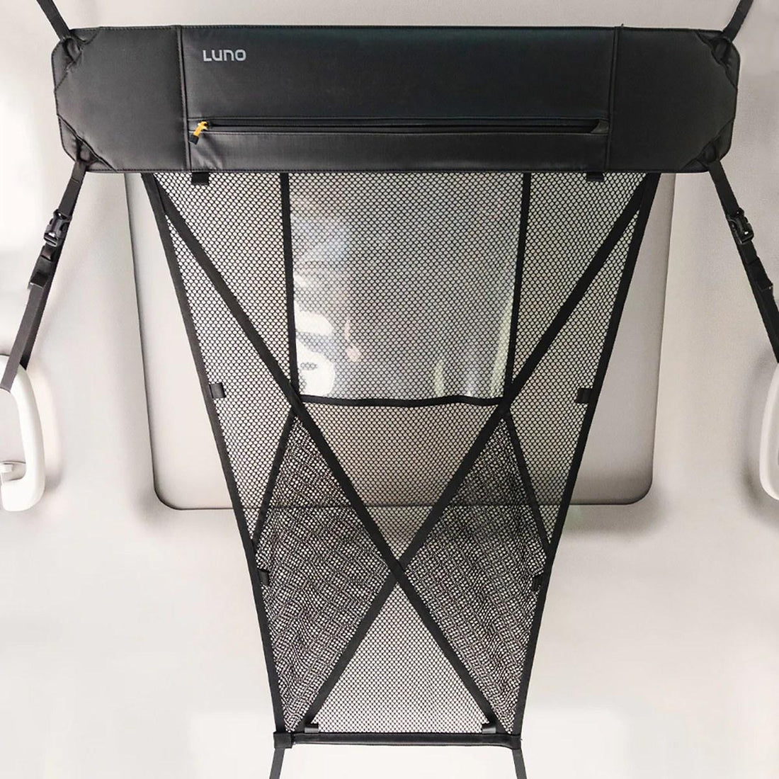 Luno cargo hammock overhead storage net in a vehicle
