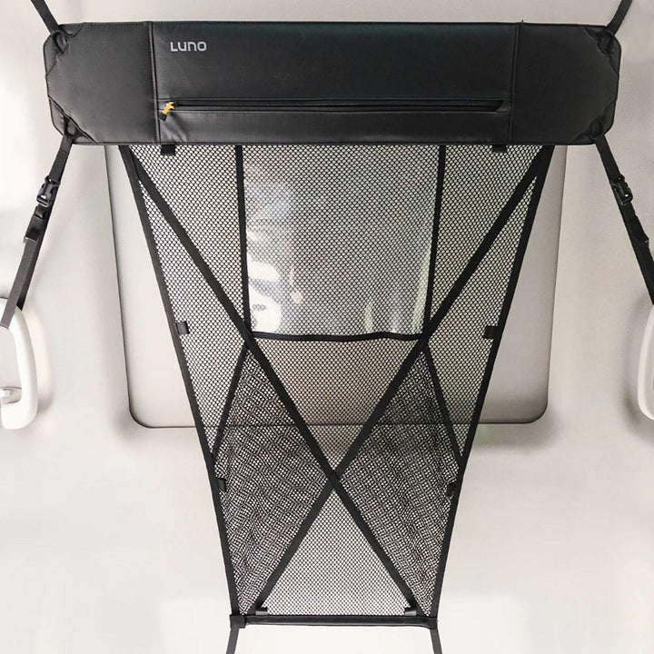 Luno cargo hammock overhead storage net in a vehicle