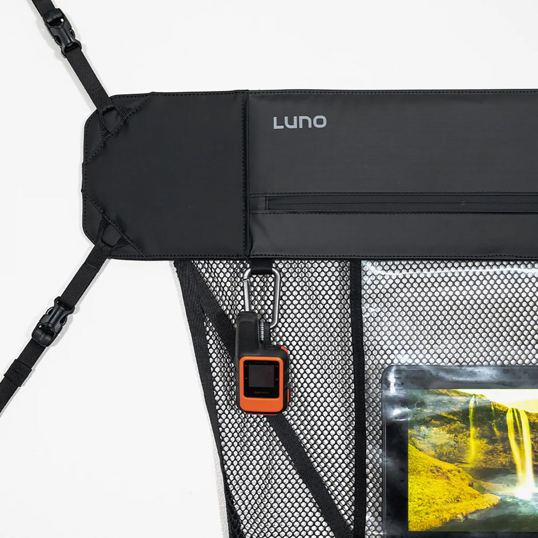 Luno cargo hammock overhead storage net in a vehicle, view 3