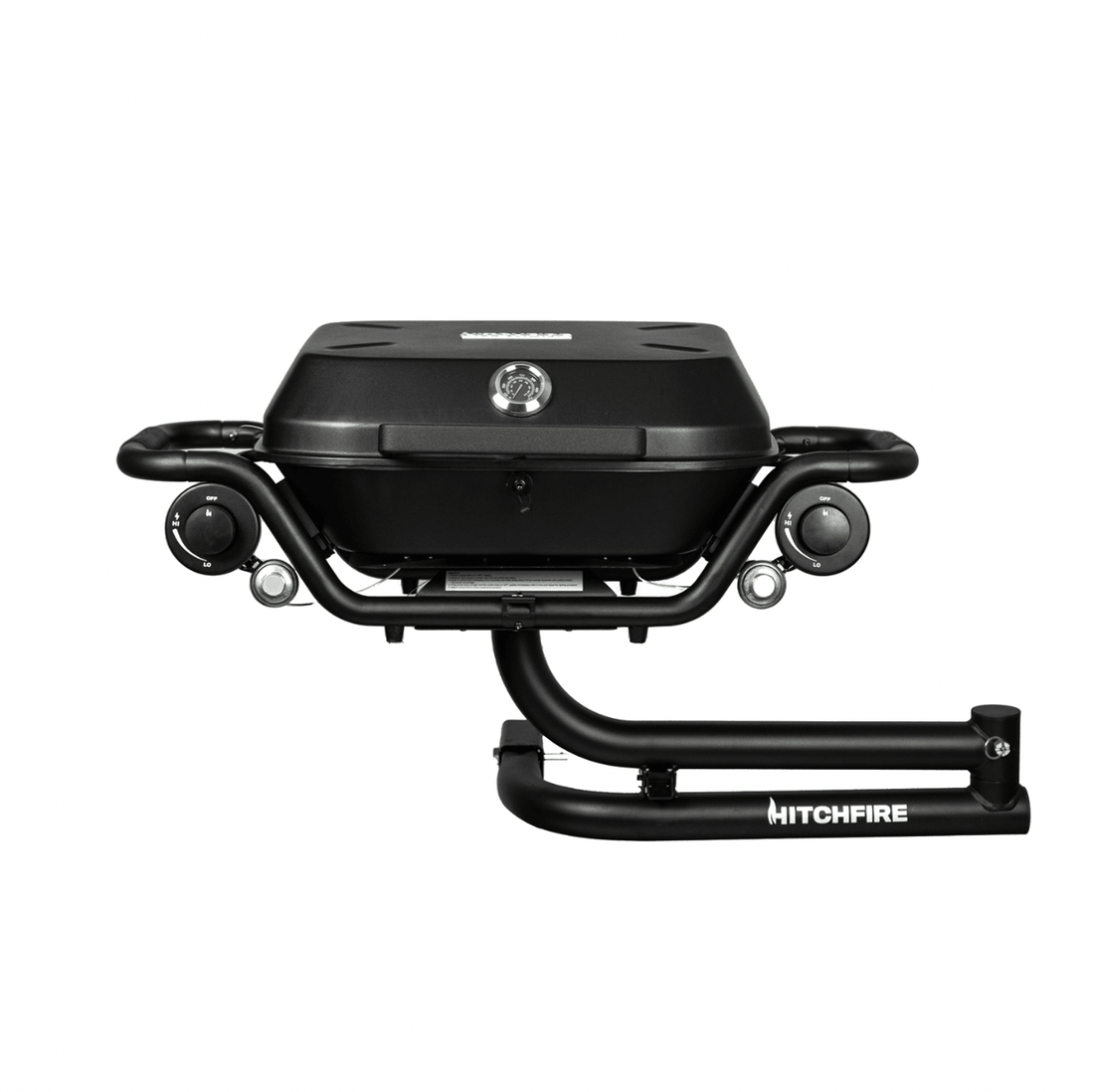 Black portable grill with &