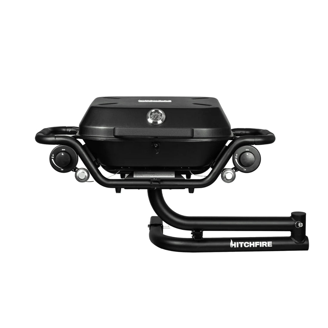 Black portable grill with &