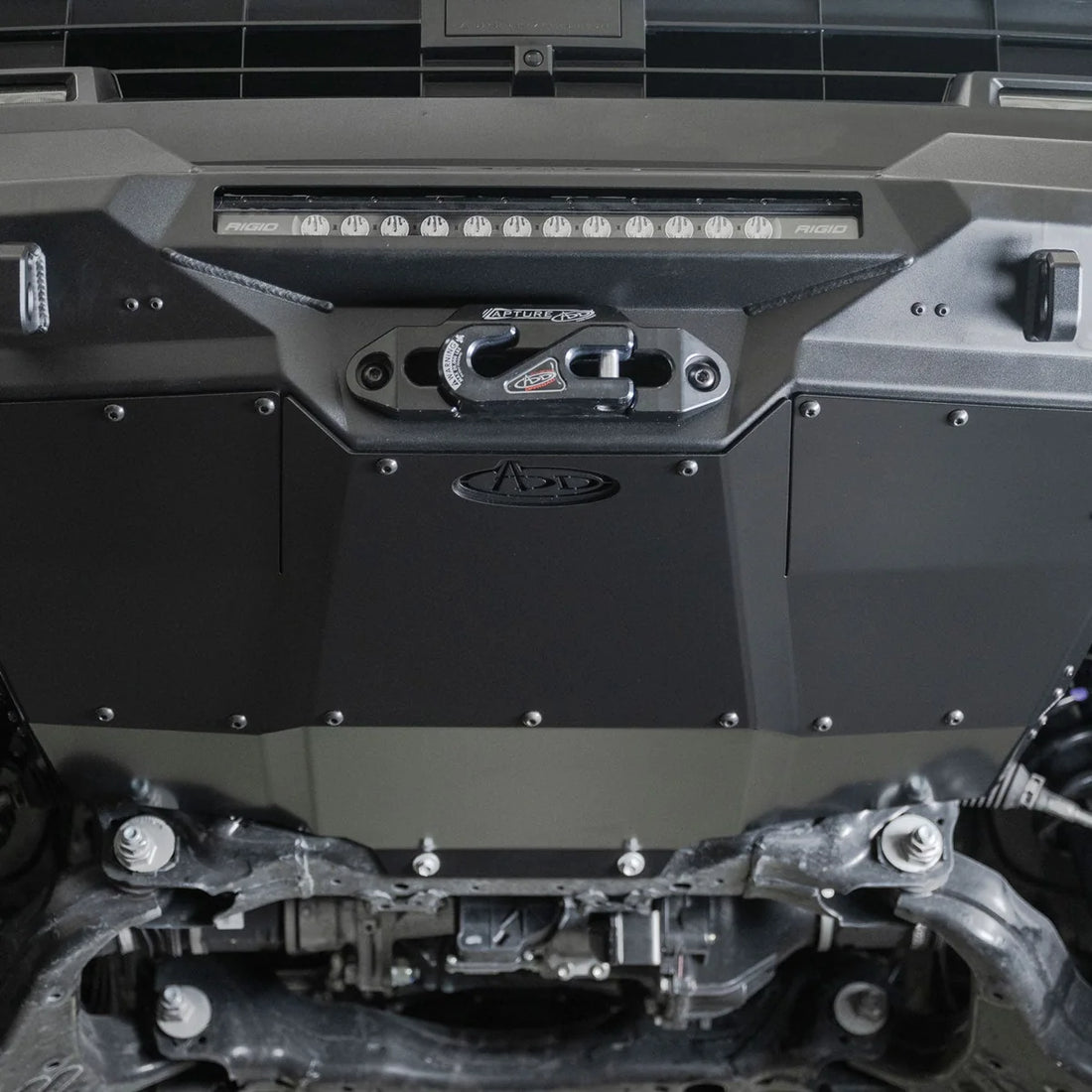 ADD skid plate under a 6th Gen 4Runner with ADD Stealth bumper