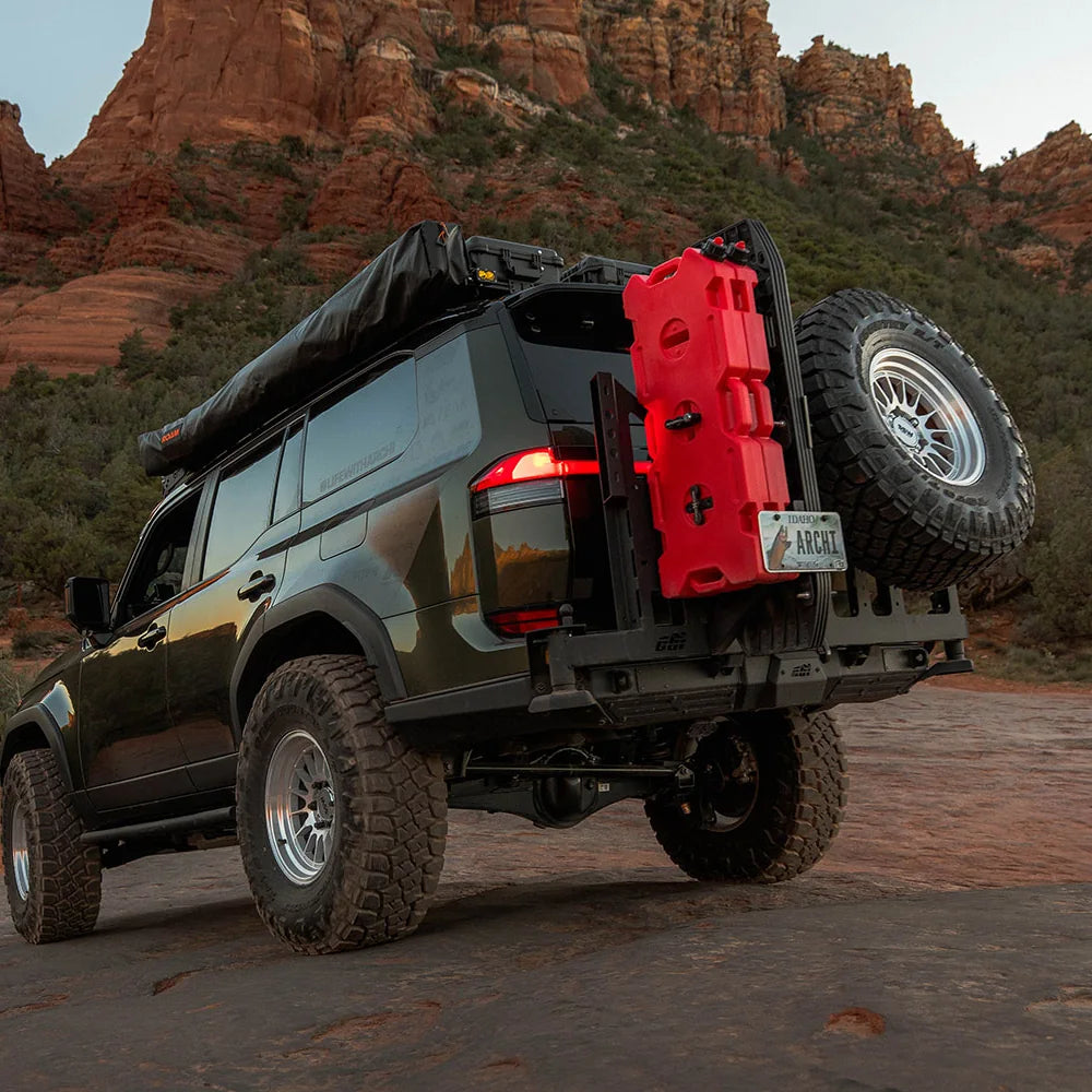 GX550 with CBI rear bumper parked near red cliffs