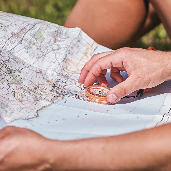 Learn how to use a map and compass to navigate while hiking