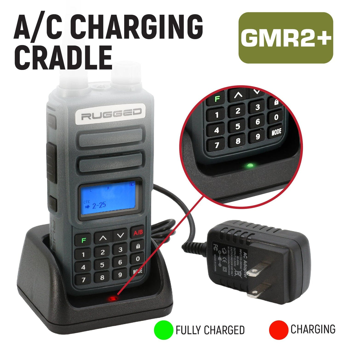 Great Outdoors Pack - Rugged GMR2 PLUS - GMRS and FRS Two Way Handheld Radios with Accessories