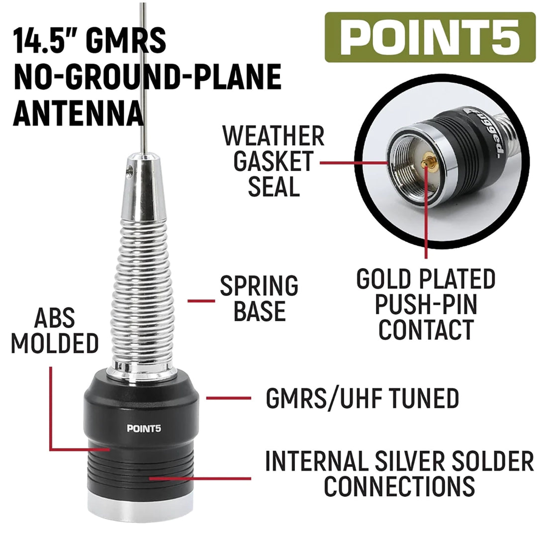 Bronco Two-Way GMRS Mobile Radio Kit