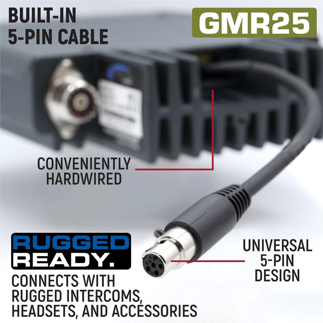 GMR25 Radio Kit - 25W Waterproof GMRS Mobile Radio with Antenna