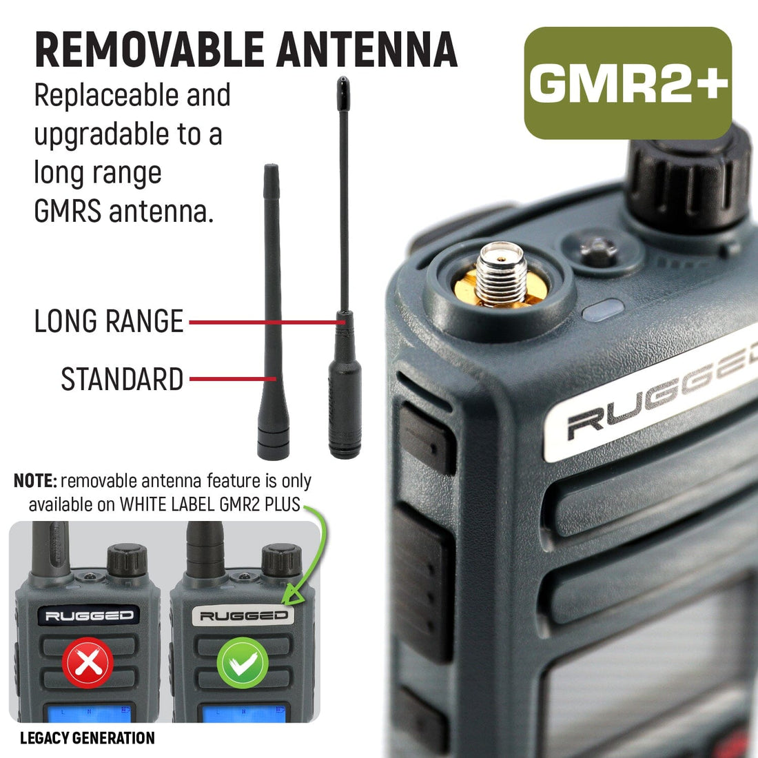 GMR2 Plus - 2W GMRS Handheld Radio