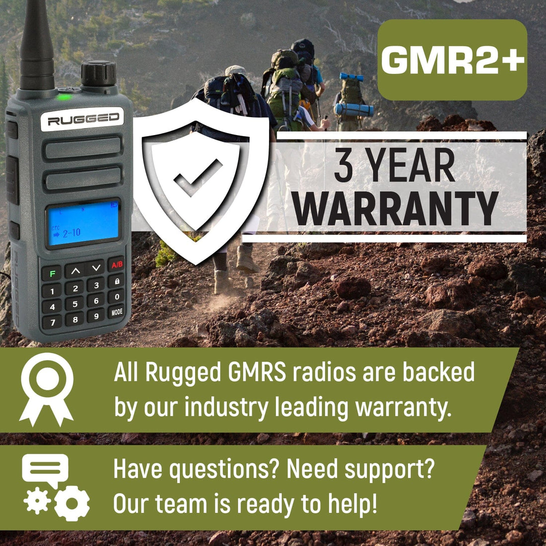 GMR2 Plus - 2W GMRS Handheld Radio