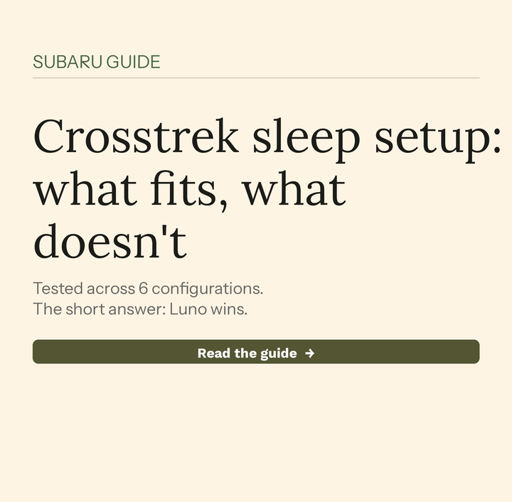 Subaru Crosstrek car camping setup guide promo banner