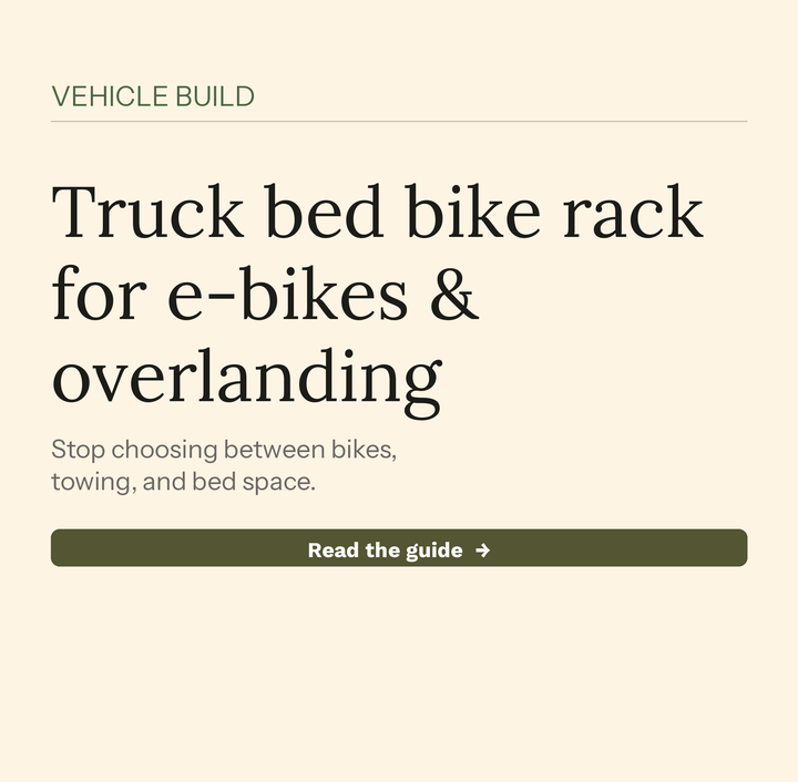 Truck bed bike rack for e-bikes guide promo banner