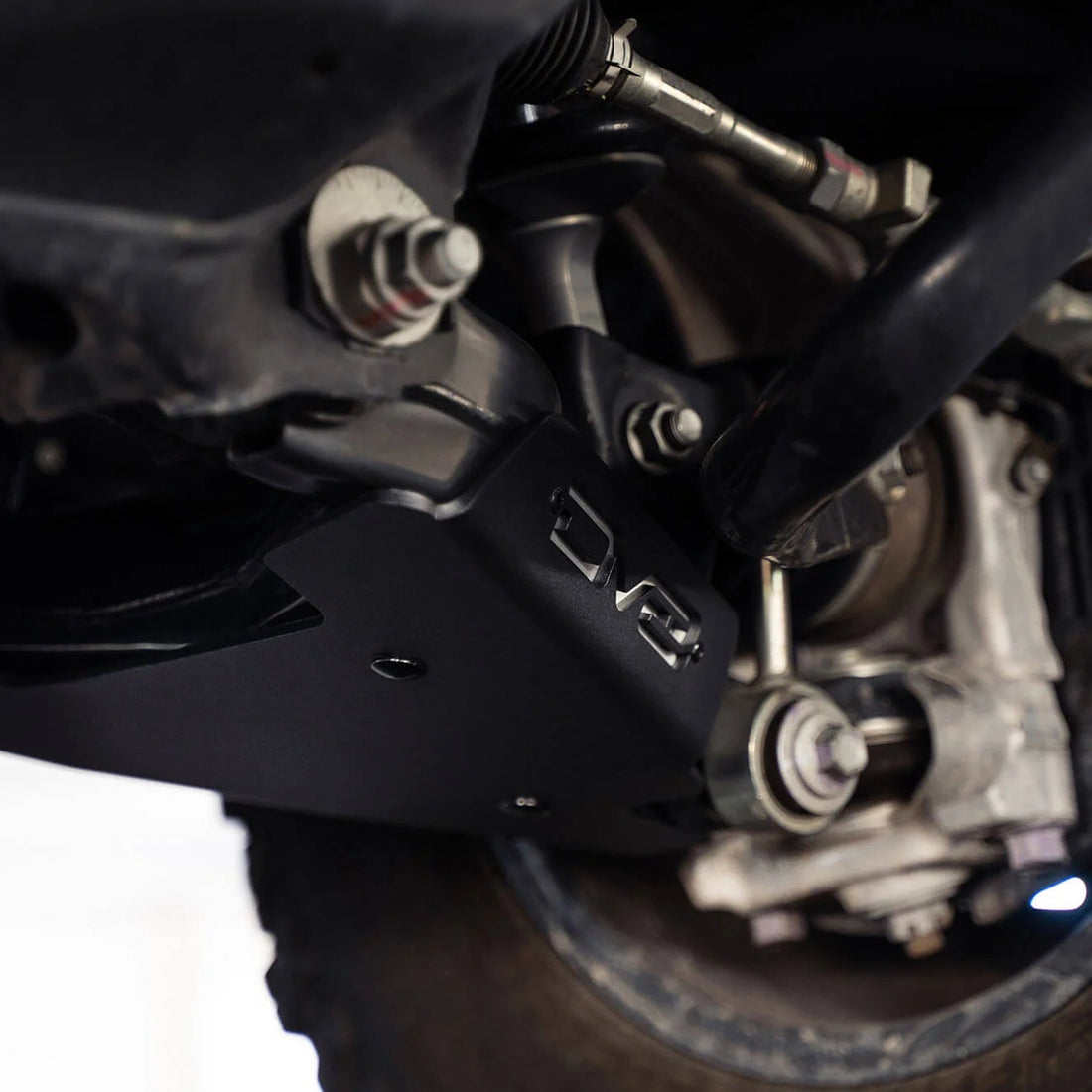 Close-up of a Tundra suspension system with &