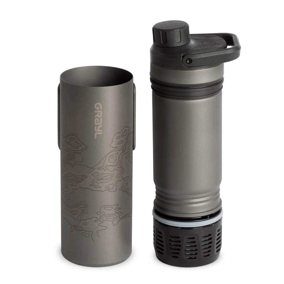 UltraPress Ti outer cup and inner press shown apart