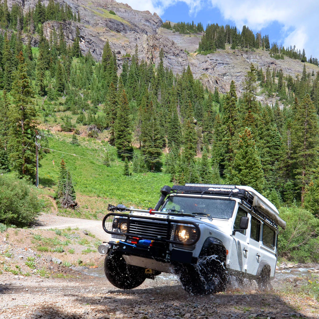 Land Rover Defender 110 Roof Rack with SPY Light System