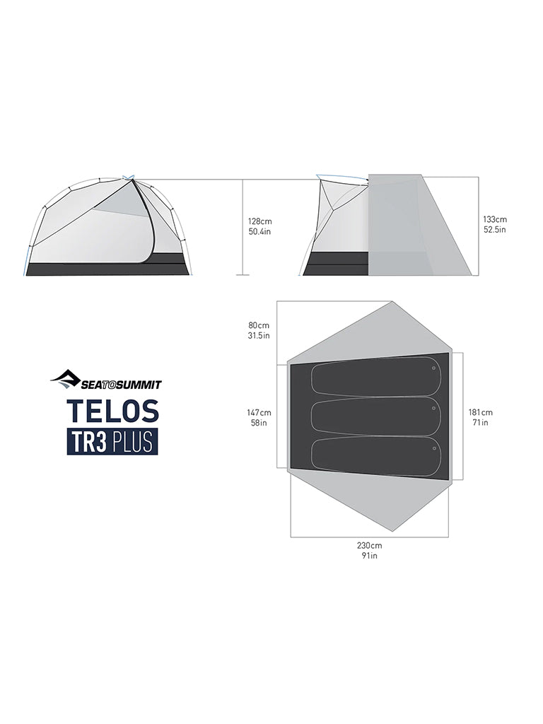 Telos TR3 Plus - Three Person Freestanding Tent (3+ Season)