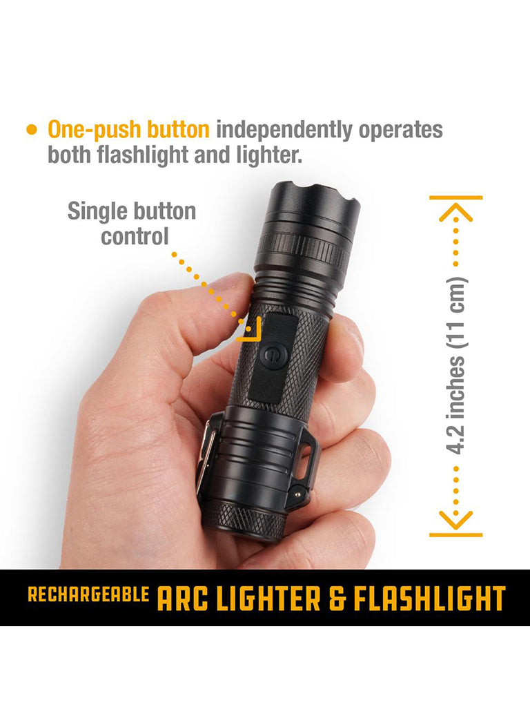 Arc Lighter & LED Flashlight Combo | Gearlanders