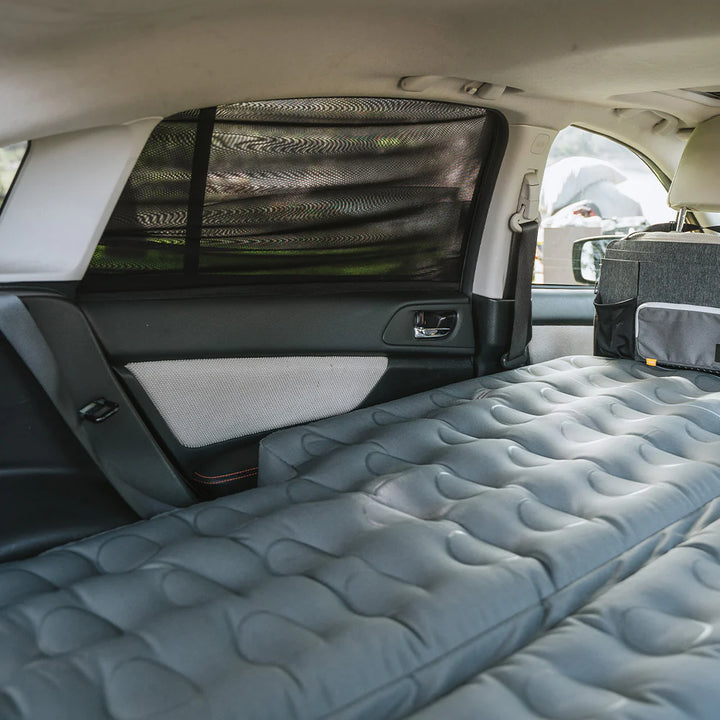 Luno mesh window screens on a vehicle rear door, view 2